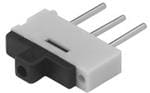 Switch Slide ON ON SPDT Top Slide 0.5A 24VAC 24VDC 6VA 10000Cycles PC Pins Thru-Hole