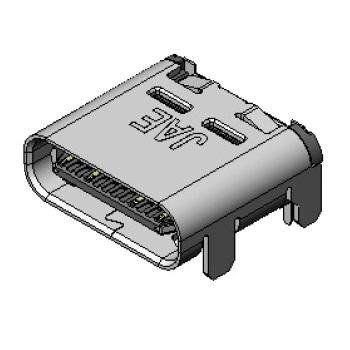DX07S024JJ2R1300 Female USB C Connector Right Angle Surface Mount