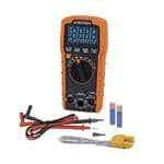 Klein Tools MM420 Digital Multimeter, Auto-Ranging TRMS Multimeter, 600V AC/DC Voltage, 10A AC/DC Current, 50 MOhms Resistance,Orange/Black Digital Multimeter, TRMS Auto-Ranging, 600V, Temp - MM420 | Klein