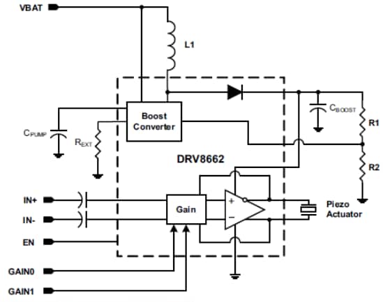 DRV8662 Evaluation Module Piezo Haptic Driver