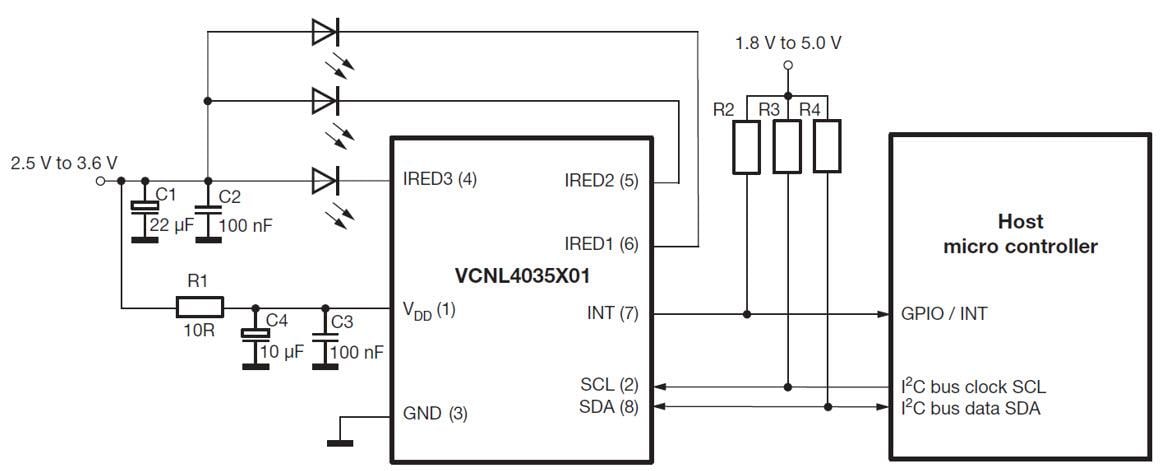 Block Diagram - Vishay Semiconductors VCNL4035X01 Proximity & Ambient Light Sensor Block Diagram - Vishay Semiconductors VCNL4035X01 Proximity & Ambient Light Sensor