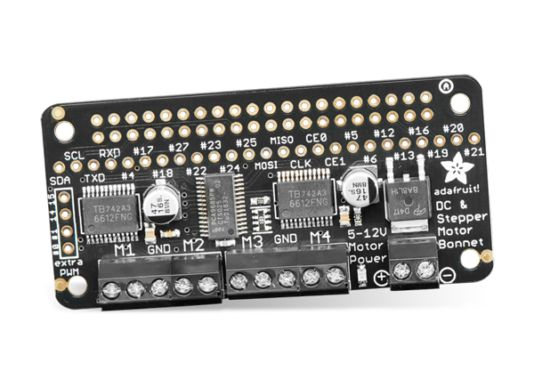 DC Stepper Motor Bonnet for Raspberry Pi Adafruit Mouser