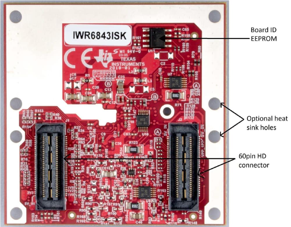 Mechanical Drawing - Texas Instruments IWR6843ISK mmWave Sensor Evaluation Kit