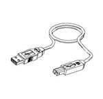 Universal Serial Bus (USB) Shielded I/O Cable Assembly, Type A-to-B, USB 1.1, 0.82m Length, White