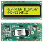 LCD Character Display; 2x16 Char.; 80x36; STN- Y/G; Transflective; 8-Bit Parallel